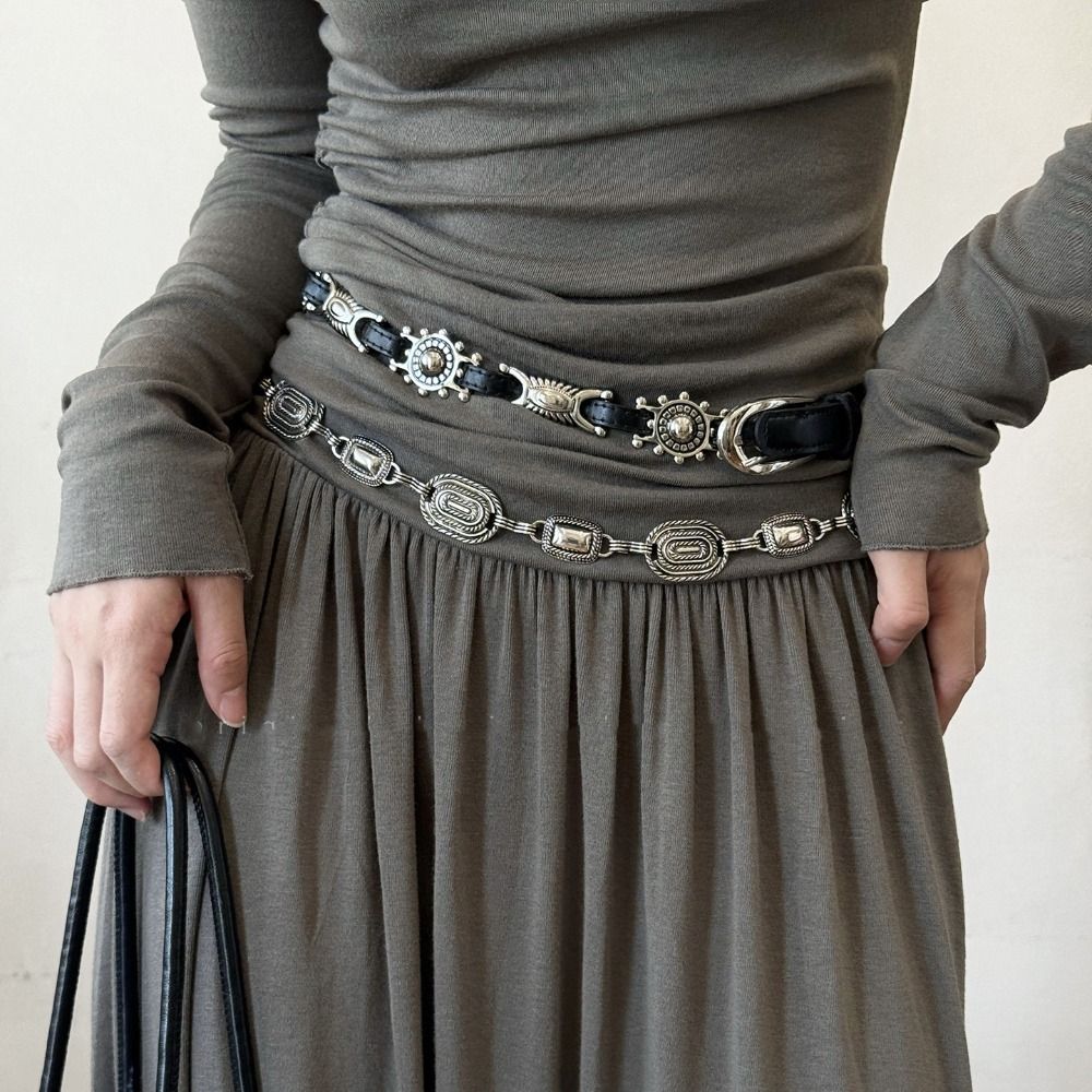 Fashion Y2K Metal Carved Belts - Y2K Ethnic Fashion 评论和价格