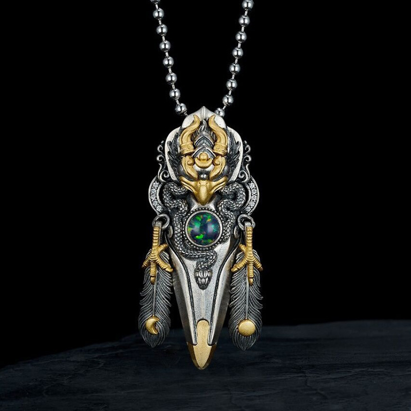 Retro Distressed Garuda Feathe - Y2K Ethnic Fashion 评论和价格