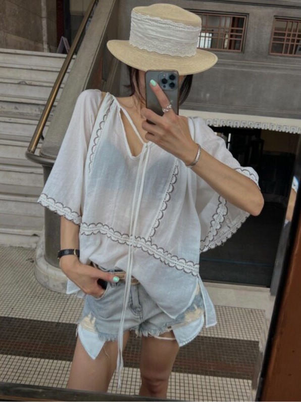 Korean Style Patchwork Lace-Up - Ethnic Fusion Fashion 评论和价格